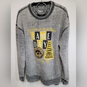 Pressbox By Royce Apparel Gray University of Iowa Game Day Sweatshirt Size XL